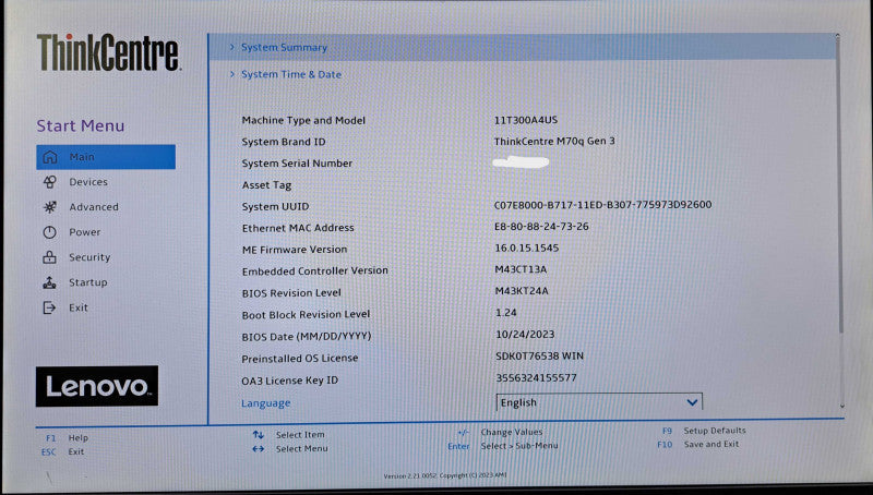 Lenovo ThinkCentre M70q Gen 3 | i5-12400T @1.8GHz, 16GB DDR4, 256GB NVMe