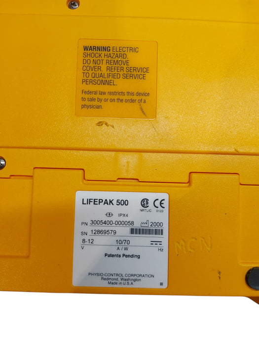 Physio-Control AED Lifepak 500 ~ Automated Defibrillator
