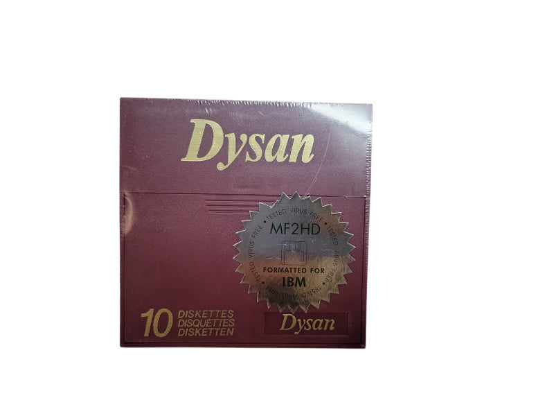 Dysan 10 Diskettes MF2HD Formatted For IBM Double Sided High Density