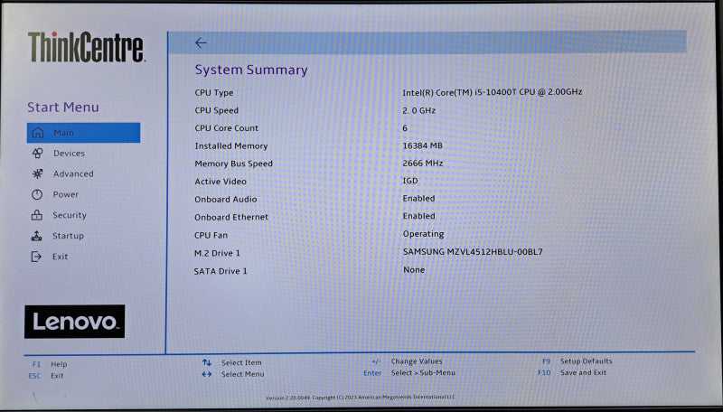 Lenovo ThinkCentre M70q Gen 2 | i5-10400T @2.00GHz, 16GB DDR4, 512GB NVMe