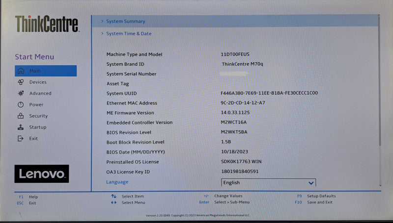 Lenovo ThinkCentre M70q Gen 2 | i5-10400T @2.00GHz, 16GB DDR4, 512GB NVMe