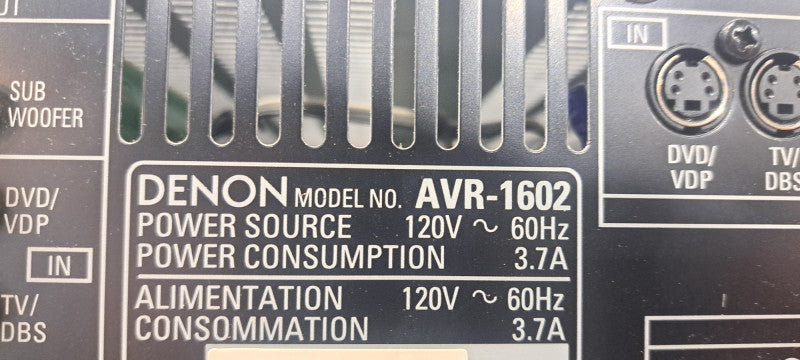 Denon AVR-1602 Receiver HiFi Stereo Vintage Home Theater 5.1 Channel Phono