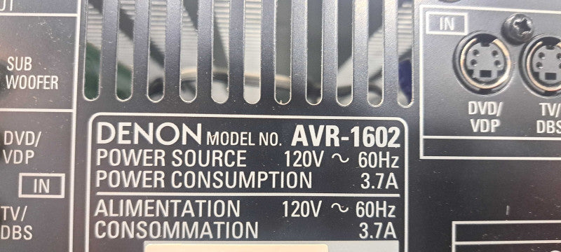 Denon AVR-1602 Receiver HiFi Stereo Vintage Home Theater 5.1 Channel Phono