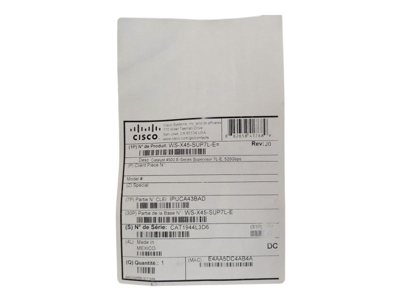 *NEW OPEN BOX* CISCO CATALIST 4500E SUPERVISOR ENGINE WS-X45-SUP7L-E