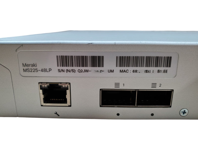 Cisco Meraki MS225-48LP-HW 48 Port GbE PoE+ Network Switch UNCLAIMED Q