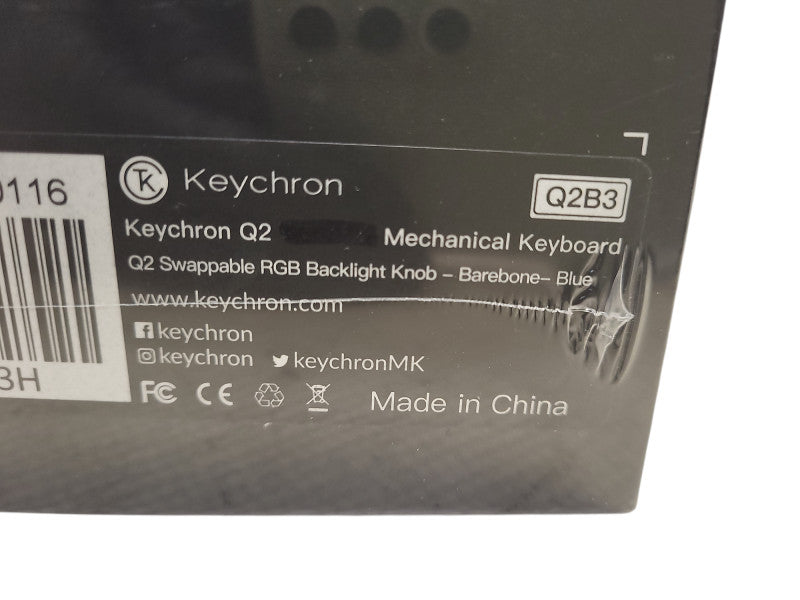 New Sealed Keychron Q2 Q2B3 Swappable RGB Backlight Knob - Barebone Blue Q$