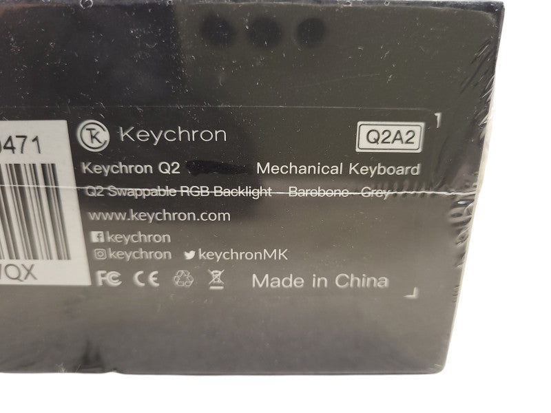 New Sealed Keychron Q2 Q2A2 Swappable RGB Backlight - Barebone Grey Q$