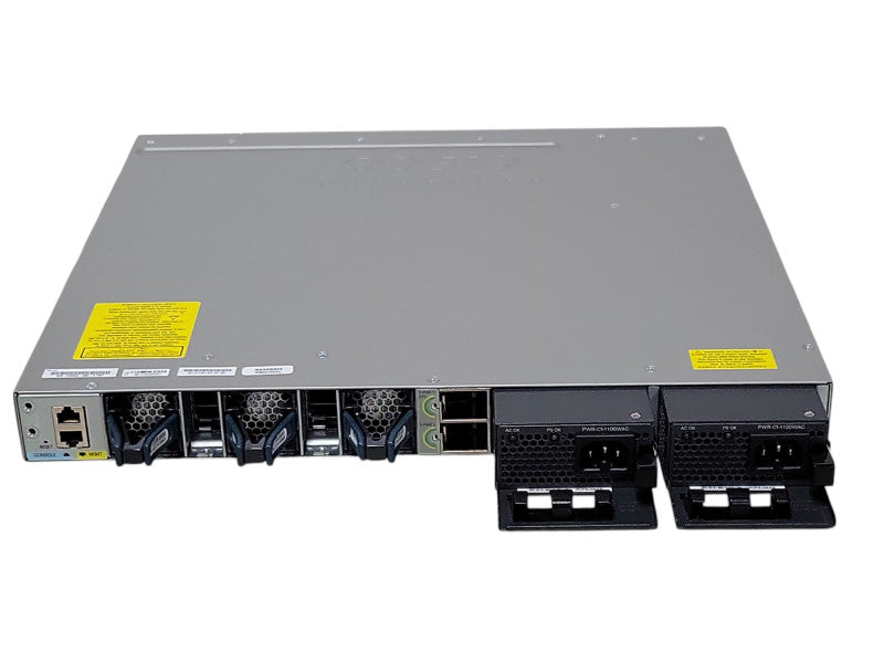 Cisco WS-C3850-48F-E 48-Port Gigabit PoE+ Switch w/ 2x PSU, Stacking Cables _