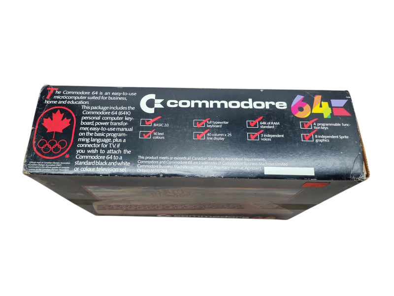 Commodore64 C64 Personal Computer w/Box, Power Supply, Manual %