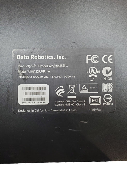 DroboPro DRPR1-A 8-BAY USB/Ethernet Network Attached Storage *READ*