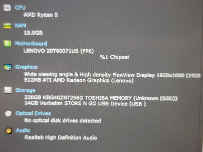 Lenovo ThinkPad E14 Gen 2 Ryzen 5 4500U 16GB DDR4 256GB SSD  β Lap200