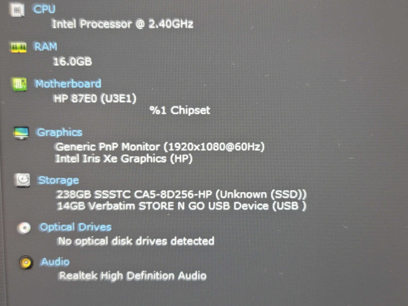 HP ProBook 440 G8 i5-1135G7 16GB DDR4 256GB SSD READ β Lap200