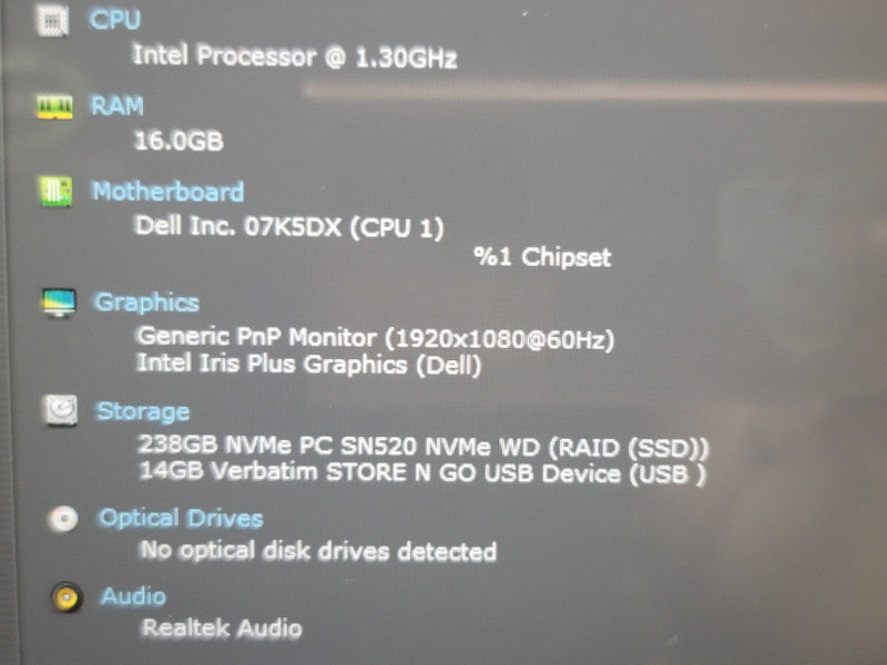 Dell Inspiron 5400 2n1 i7-1065G716GB RAM 256GB SSD READ β Lap200