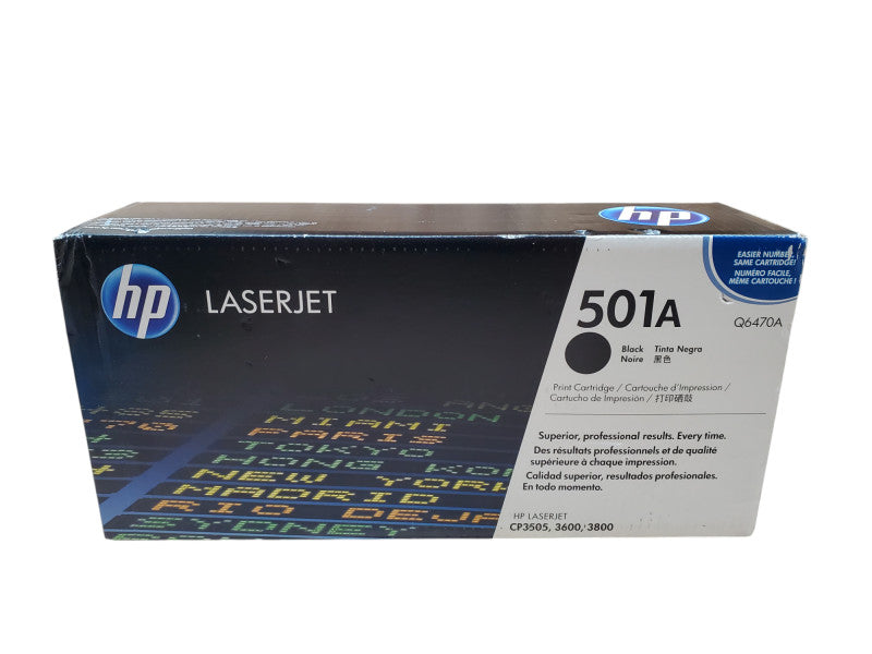 HP LaserJet Black Toner Cartridge 501A Q6470A - New