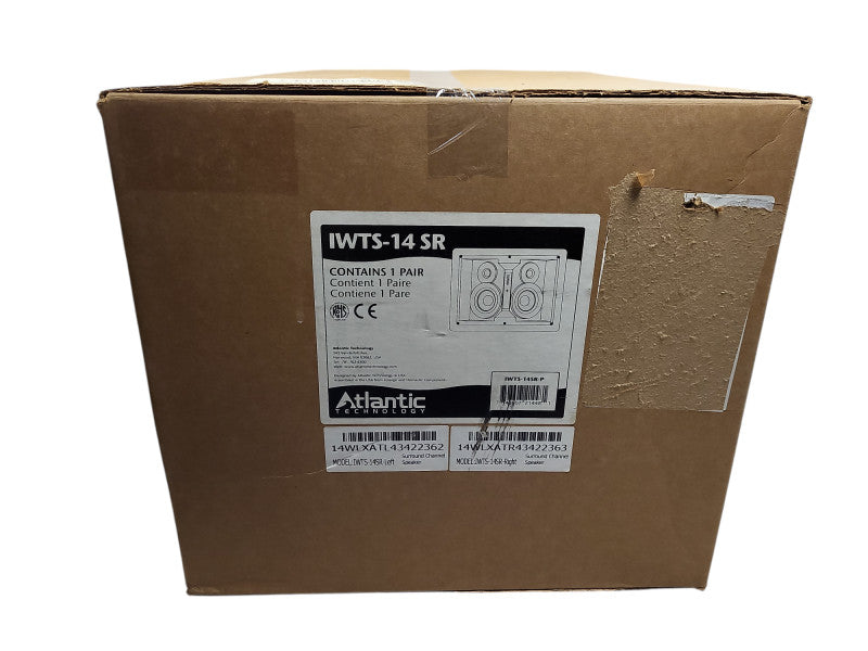 ATLANTIC TECHNOLOGY IWTS-14 SR High Performance In-Wall Surround Speakers $