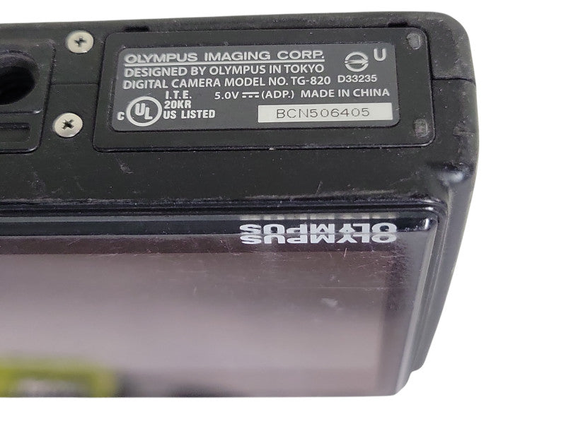 Olympus Tough TG-820 Waterproof Digital Camera, READ _