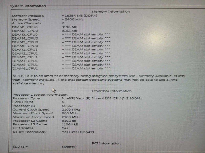 Dell Precision 7820 |  Xeon Silver 4208 @2.10GHz, 16GB DDR4, P620, No HD !