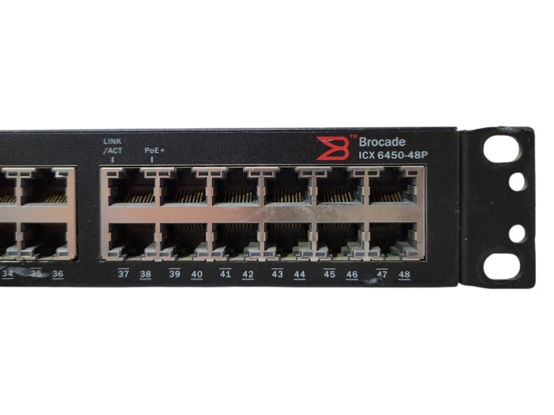 Brocade ICX 6450-48P | 48-Port Gigabit PoE+ Switch w/ 4x 1/10G SFP+