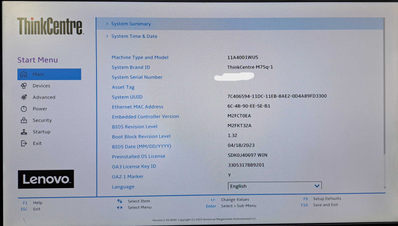 Lenovo ThinkCentre M75q-1 Ryzen 5 PRO 3400GE @3.30GHz, 8GB DDR4, 256GB NVMe