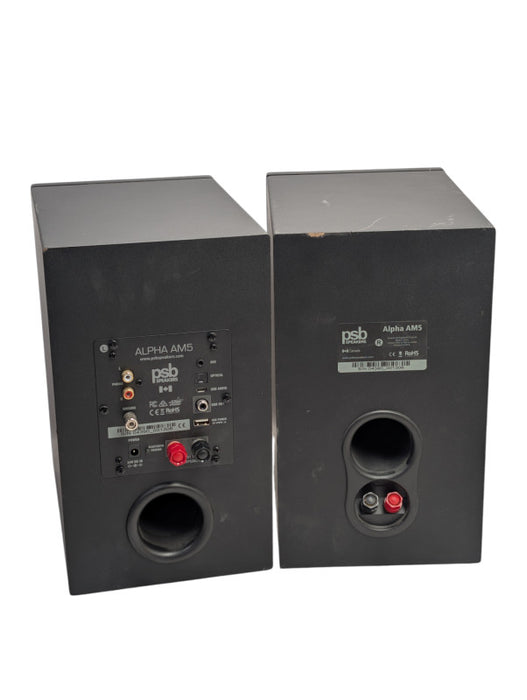 Pair of 2 PSB ALPHA AM5 Powered Bookshelf Bluetooth Speakers -