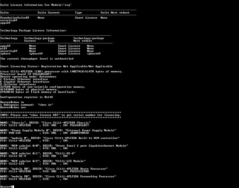 Cisco C1111-4PLTEEA V02 | 4x1GE LTE Integrated Services Router