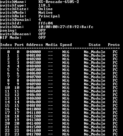 BROCADE 6505 (BR-6505-12-16G-1R) 24-Port Switch, 24 Active Ports 2x PSU  !