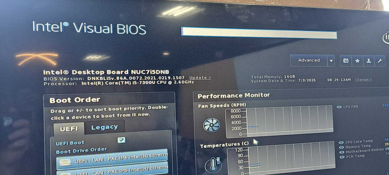 Intel NUC7i5DNKPC Mini PC i5-7300U CPU|16GB DDR4 RAM| No HDD