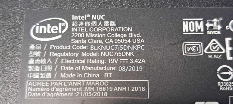 Intel NUC7i5DNKPC Mini PC i5-7300U CPU|16GB DDR4 RAM| No HDD