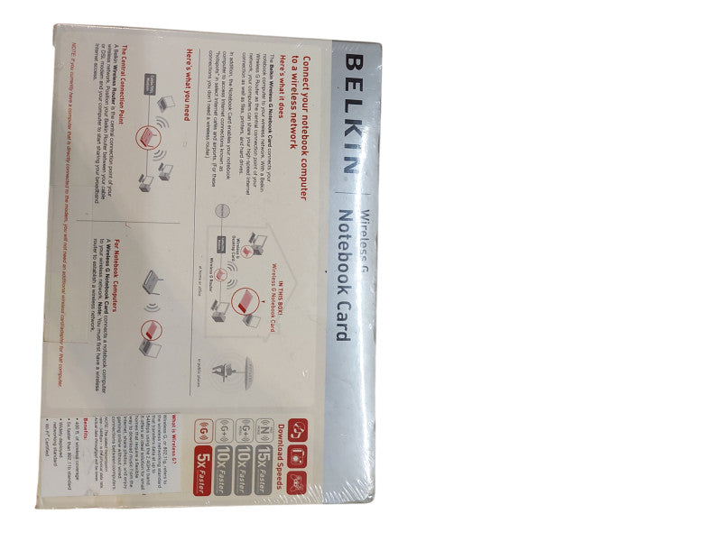 Belkin Wireless G Notebook Card 802.11g/802.11b WiFi 400ft range