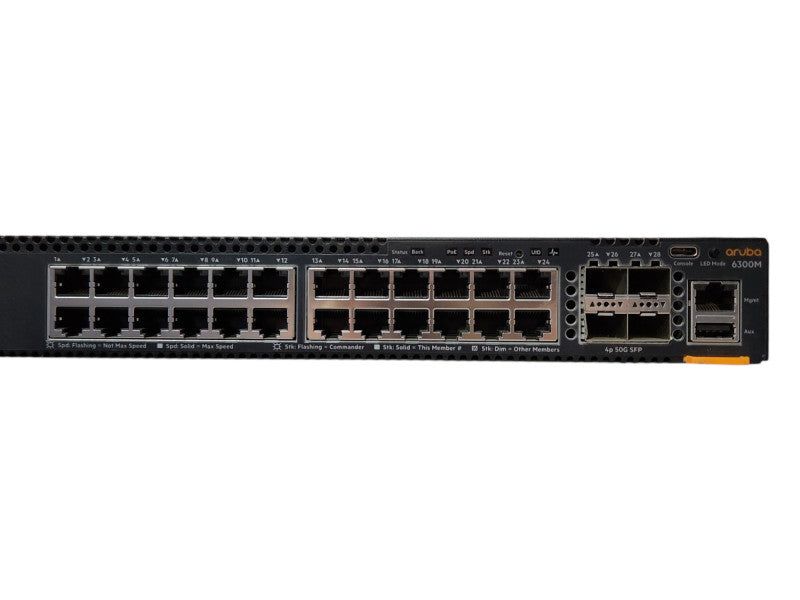 HPE Aruba JL662A 6300M 24G Class4 PoE 4-Port SFP56 w/ 1x PSU