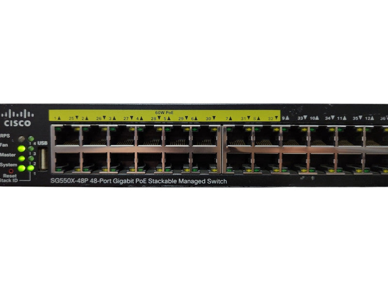 Cisco SG550X-48P 48-Port Gigabit PoE Stackable Managed Switch