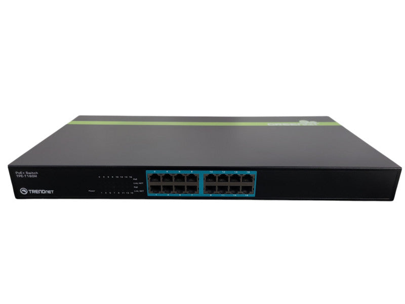 TRENDnet TPE-T160H 16-Port 10/100 Mbps PoE+ Switch !