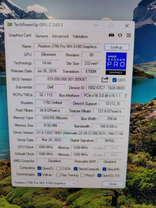 Dell AMD Radeon PRO WX5100 8GB Q%