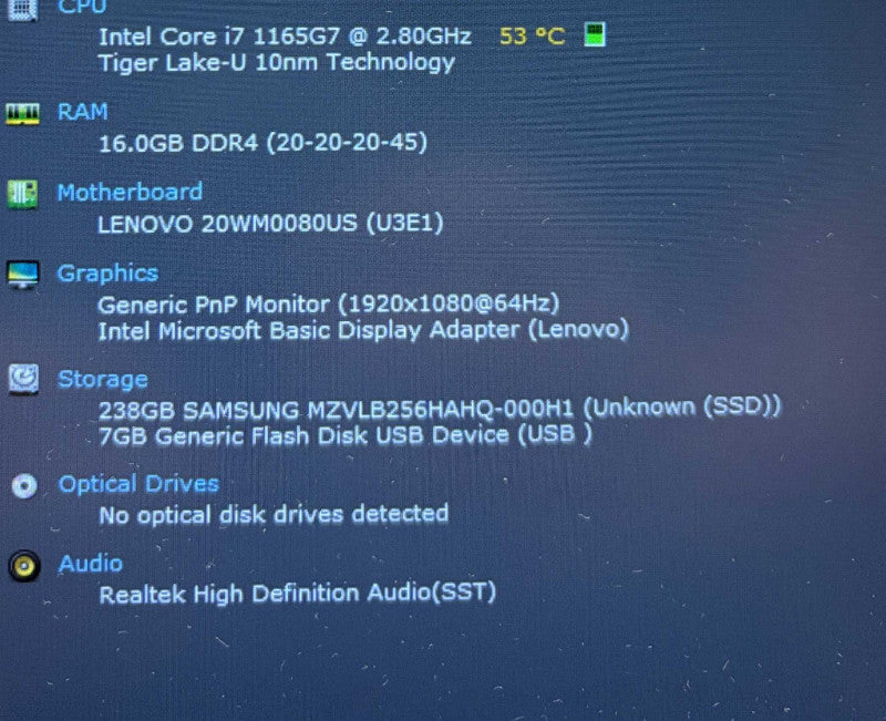 Lenovo ThinkPad T14s Gen 2 Aluminum TOUCH Core i7-1165G7@2.8GHz 16GB 256SSD  Lap200