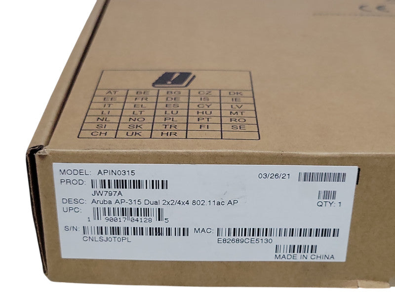 New Aruba AP-315 Dual 2x2/4x4 802.11ac AP JW797A _