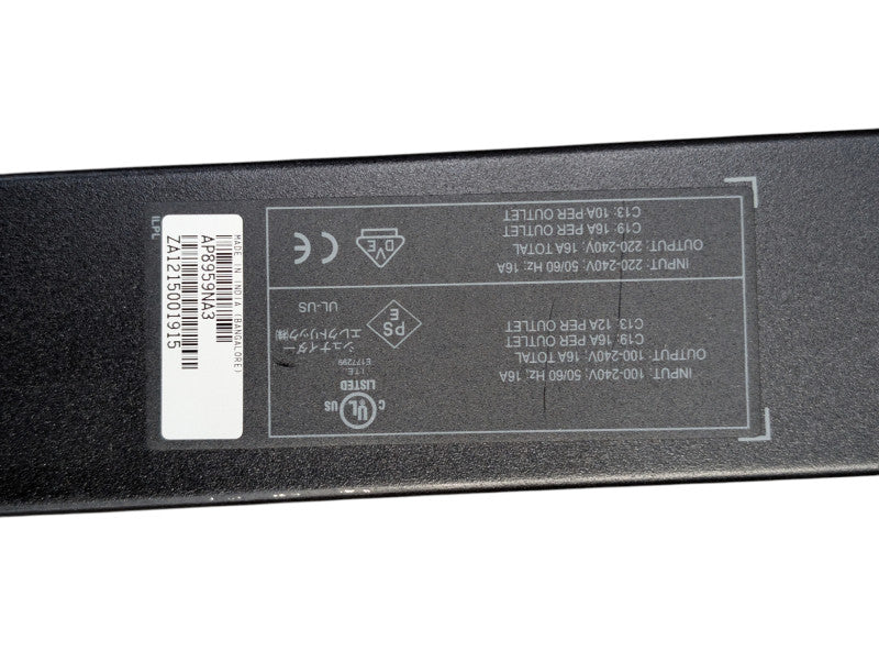 APC AP8959NA3 Network Switchable Metered PDU 100-240V C19 Input Power Q-