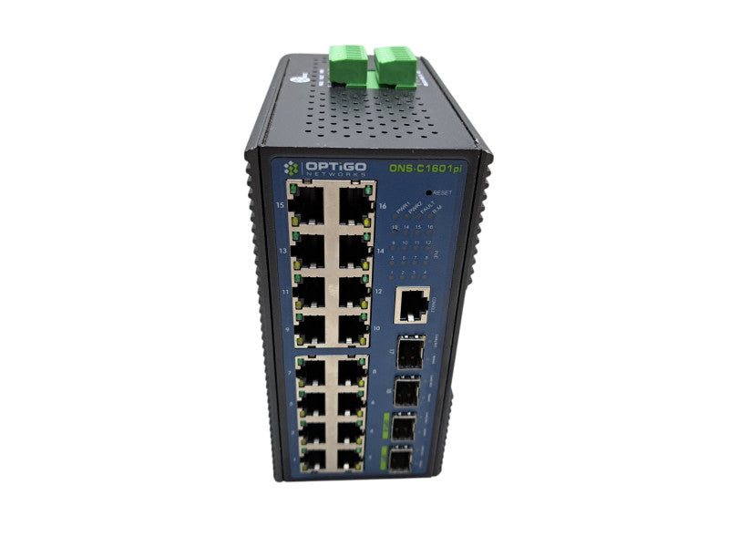 OPTiGO Networks ONS-C1601pi A.01 12VDC -48VDC 16-Port POE Edge Switch