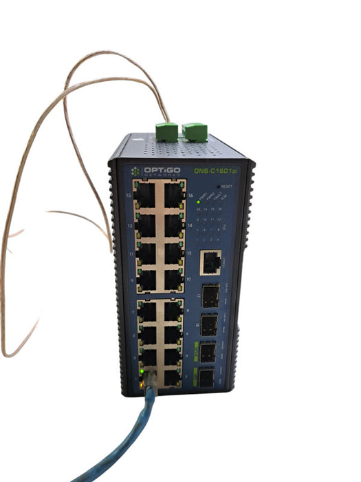 OPTiGO Networks ONS-C1601pi A.01 12VDC -48VDC 16-Port POE Edge Switch