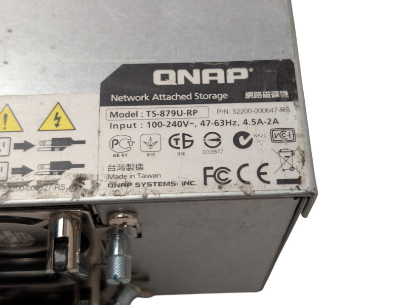 QNAP TS-879U-RP 8 Bay NAS with 4x 3TB HDDs installed  -