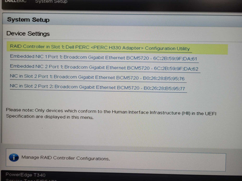 Dell PowerEdge T340 Xeon E-2174G 3.80Ghz 32GB H330 2x PSU, 4x 8TB SAS _