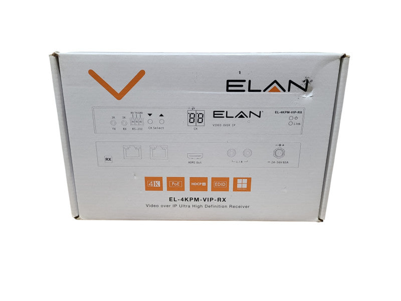 ELAN EL-4KPM-VIP-RX Video over IP High Definition Receiver Q