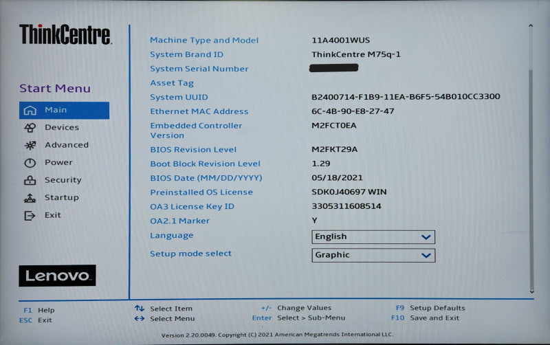Lenovo ThinkCentre M75q-1, Ryzen 5 3400GE, 16GB DDR4, 256GB NVMe, 65W PSU
