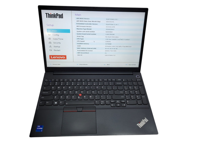 Lenovo ThinkPad E15 Gen2 - Core i7-1165G7 32GB DDR4 NO HDD +PWR ADPTR(READ) % Lap200