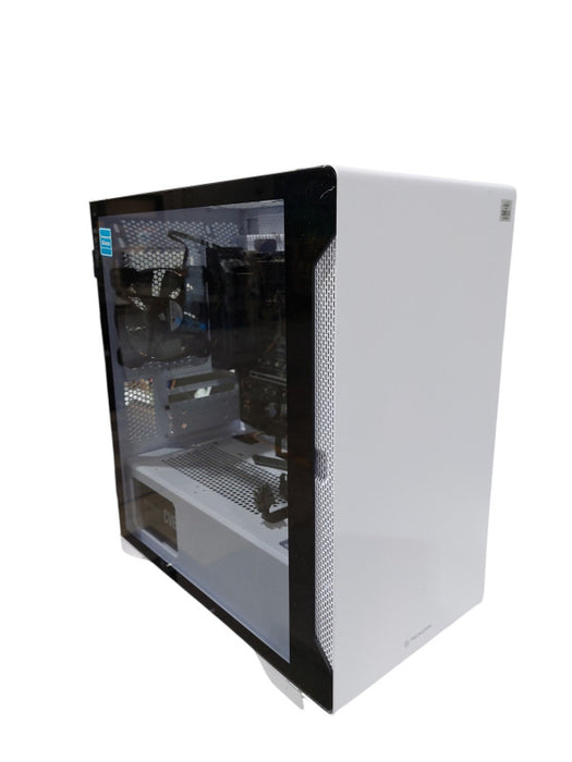 White Tempered Glass Side Thermaltake Case With ASUS Tuf Gaming B460M MTHBR =