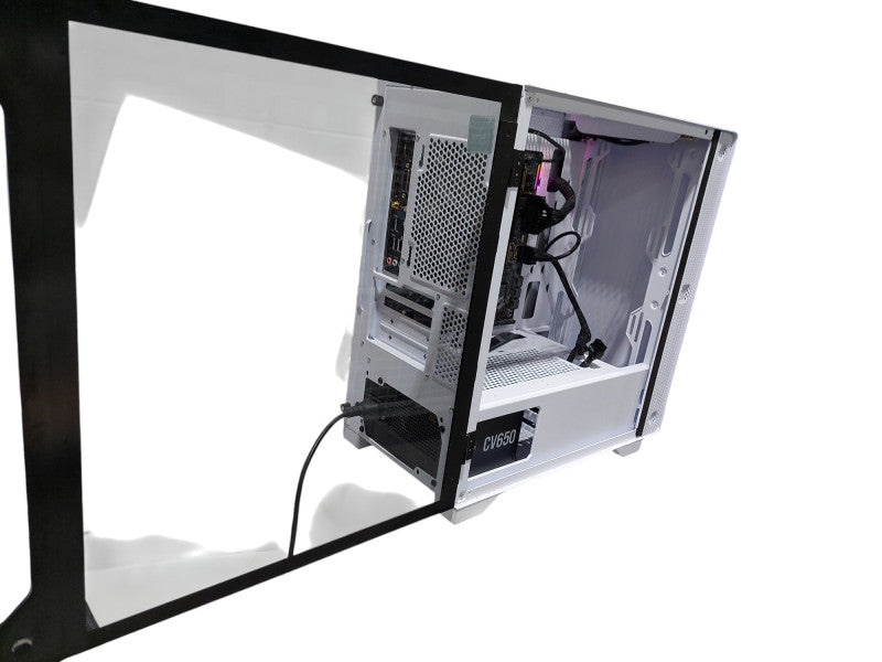 White Tempered Glass Side Thermaltake Case With ASUS Tuf Gaming B460M MTHBR =