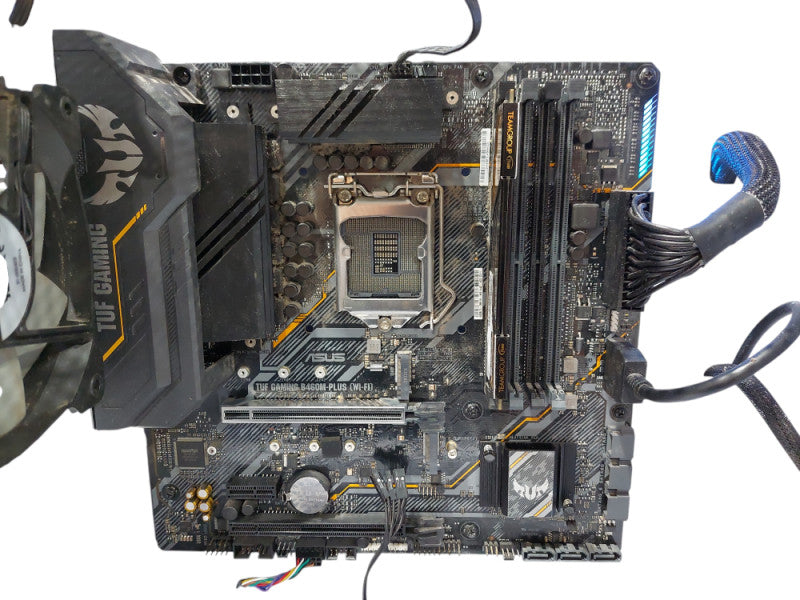 White Tempered Glass Side Thermaltake Case With ASUS Tuf Gaming B460M MTHBR =