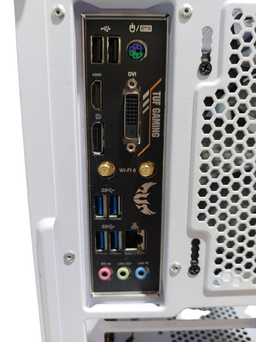 White Tempered Glass Side Thermaltake Case With ASUS Tuf Gaming B460M MTHBR =