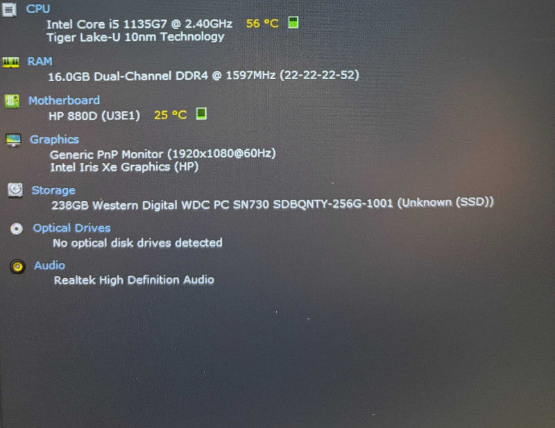 HP EliteBook 840 G8 Core i5-1135G7@2.4GHz 16GB RAM 256GB SSD READ!  Lap200