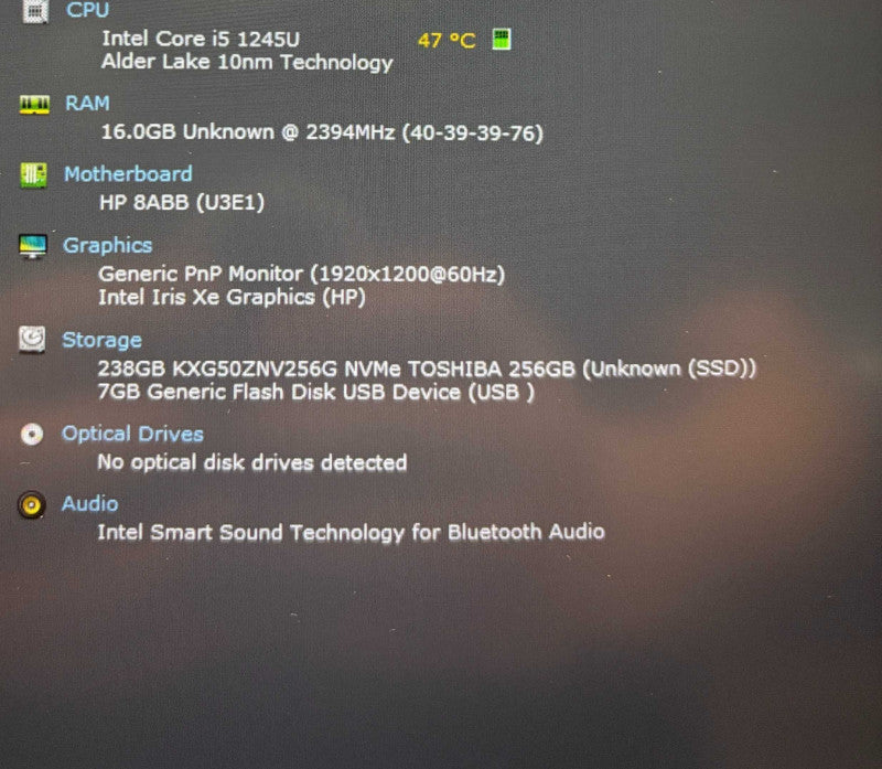 HP EliteBook 840 14 G9 Core i5-1245U@1.6GHz 16GB RAM 256GB SSD  Lap200