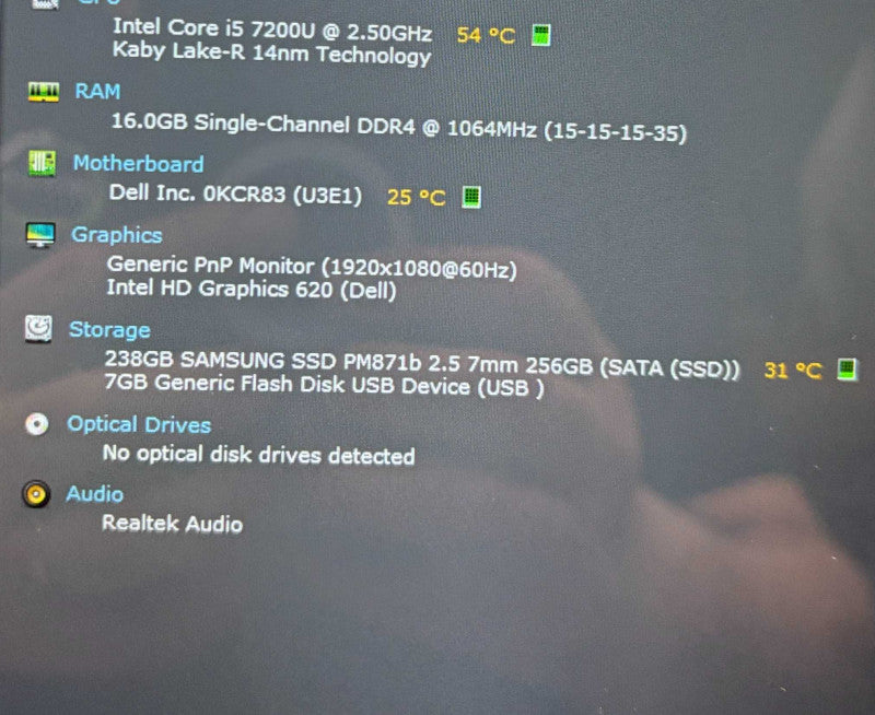 Dell Inspiron 13-5378 TOUCH Core i5-7200U@2.5GHz 16Gb RAM 256GB SSD  Lap200